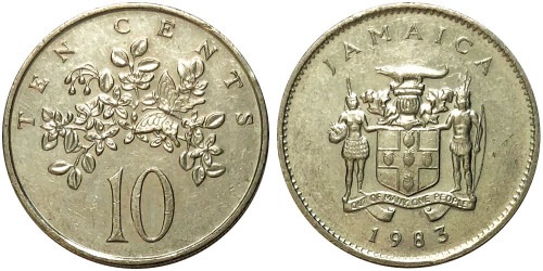 10 центов 1983 Ямайка