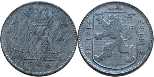 1 франк 1946 Бельгия