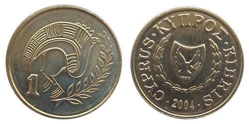 1 цент 2004 Республика Кипр UNC