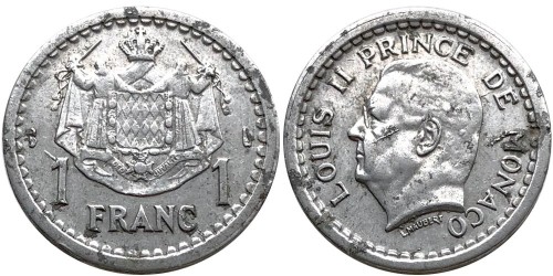1 франк 1943 Монако