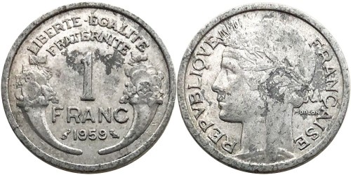 1 франк 1959 Франция