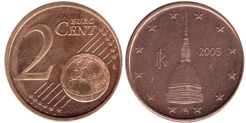 2 евроцента 2005 Италия