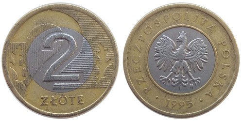 2 злотых 1995 Польша