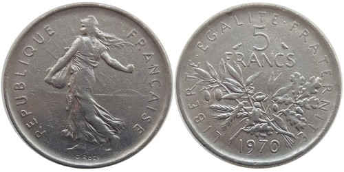 5 франков 1970 Франция