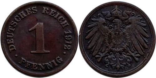 1 пфенниг 1912 «D» Германская империя