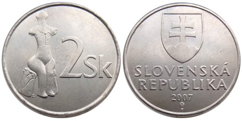 2 кроны 2007 Словакия