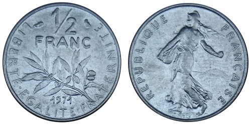 1/2 франка 1971 Франция