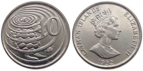 10 центов 1992 Каймановы острова