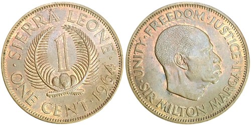 1 цент 1964 Сьерра-Леоне