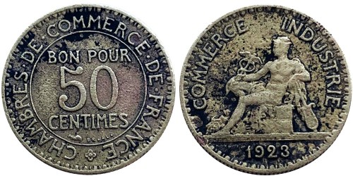 50 сантимов 1923 Франция