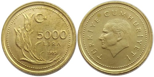 5000 лир 1995 Турция