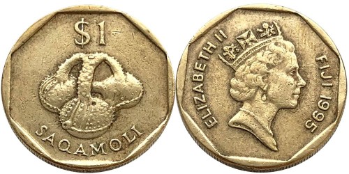 1 доллар 1995 Фиджи