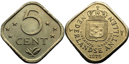 5 центов 1975 Нидерландские Антильские острова