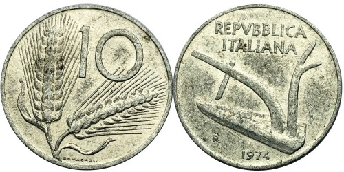 10 лир 1974 Италия