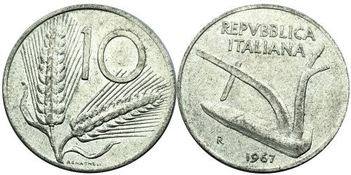 10 лир 1967 Италия