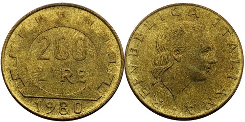 200 лир 1980 Италия