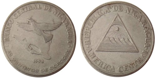 50 сентаво 1994 Никарагуа