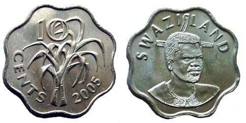 10 центов 2005 Свазиленд UNC