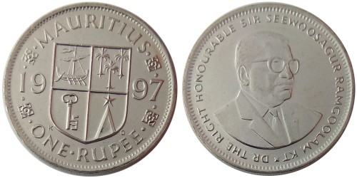 1 рупия 1997 Маврикий UNC