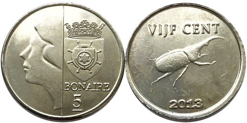 5 центов 2013 остров Бонайре