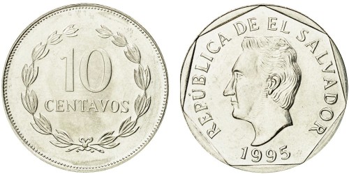 10 сентаво 1995 Сальвадор