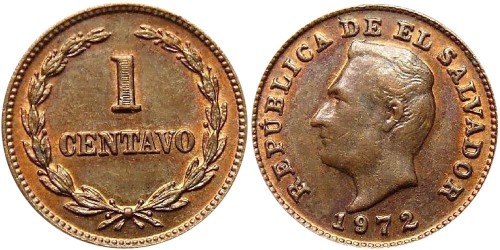 1 сентаво 1972 Сальвадор