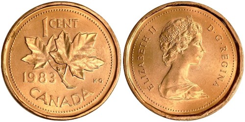 1 цент 1983 Канада