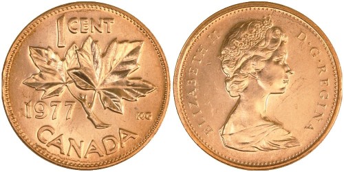 1 цент 1977 Канада