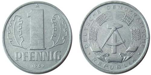 1 пфенниг 1960 «A» ГДР