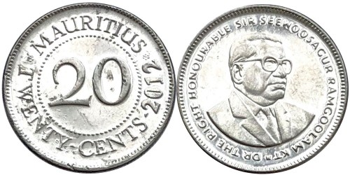 20 центов 2012 Маврикий