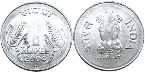 1 рупия 2004 Индия — Хайдарабад