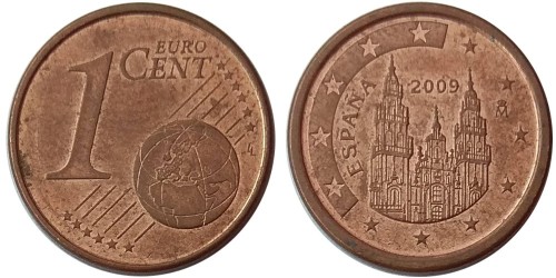 1 евроцент 2009 Испания