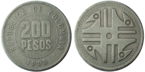 200 песо 1995 Колумбия