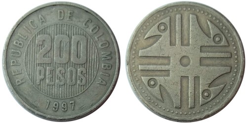 200 песо 1997 Колумбия