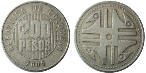 200 песо 2005 Колумбия
