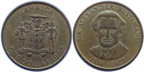 1 доллар 1993 Ямайка — магнитная