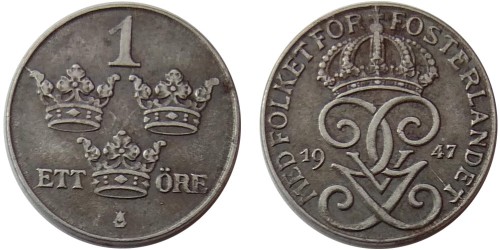 1 эре 1947 Швеция
