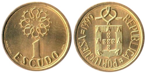 1 эскудо 1999 Португалия