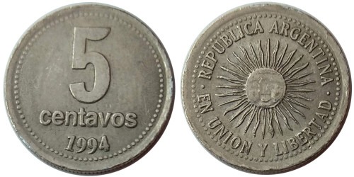 5 сентаво 1994 Аргентина