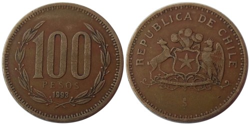 100 песо 1993 Чили