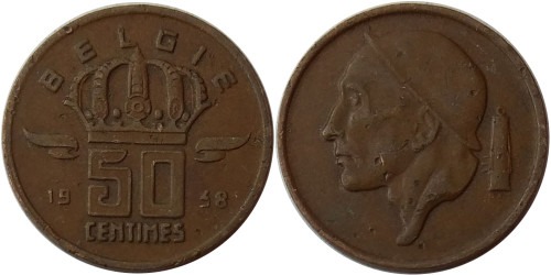 50 сантимов 1958 Бельгия (VL)