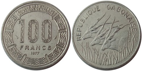 100 франков 1977 Габон