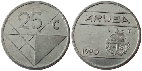 25 центов 1990 Аруба