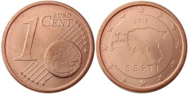 1 евроцент 2018 Эстония UNC