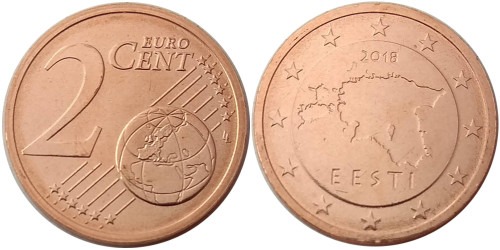 2 евроцента 2018 Эстония UNC