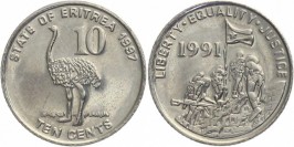 10 центов 1997 Эритрея UNC