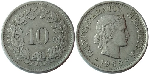 10 раппен 1965 Швейцария