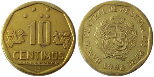 10 сентимо 1998 Перу
