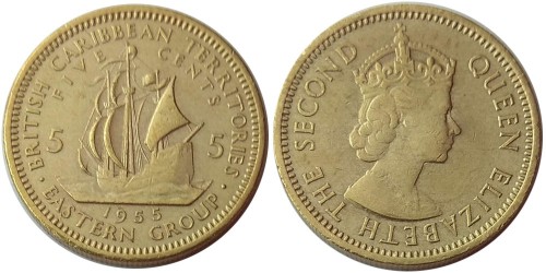 5 центов 1955 Восточные Карибы