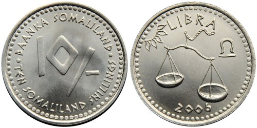 10 шиллингов 2006 Сомалиленд — Знаки зодиака — Весы